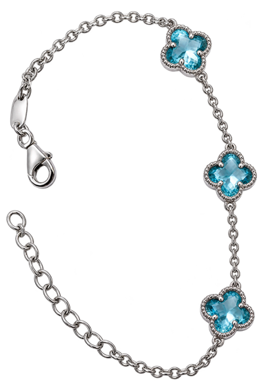 Bracciale Vidali Gioielli Donna in Argento Acquamarina sintetica BRAR-113-34 - BRAR-113-34